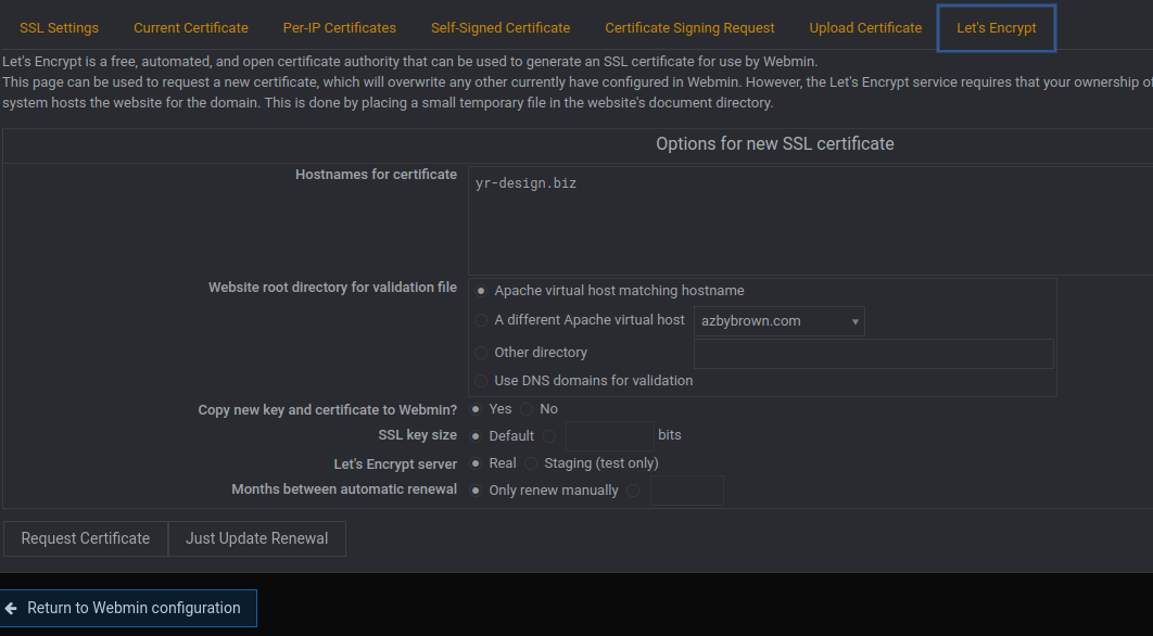 Web Host Does Not Support Auto Renewal of Letsencrypt  