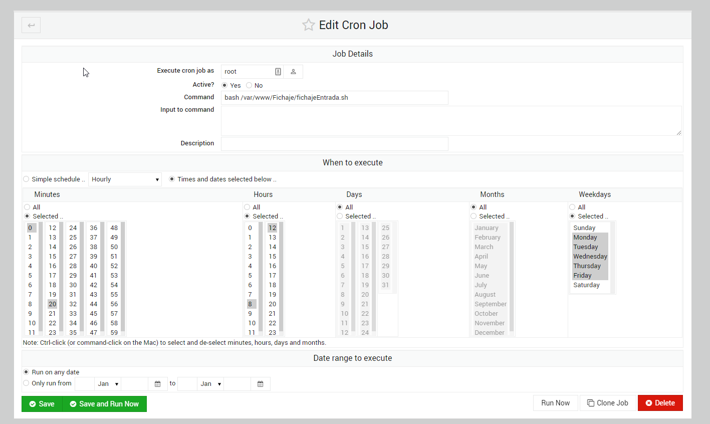 The cron job does not run - Help! (Home for newbies) - Virtualmin Community