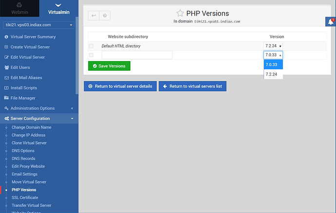 virtualmin-select-php-version
