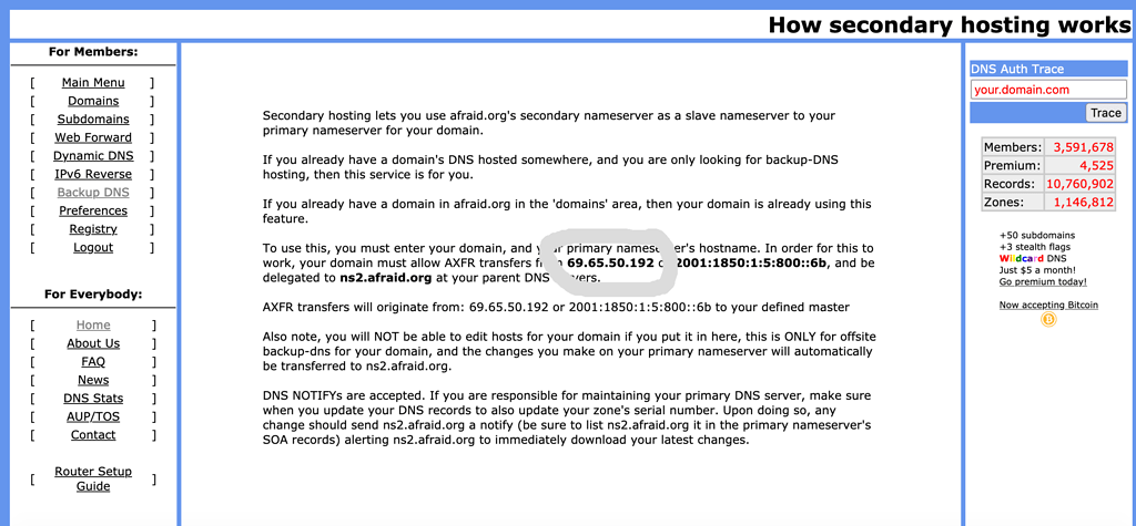 HOW TO - Setup a backup DNS link FreeDNS + Setup a Private Nameserver ...