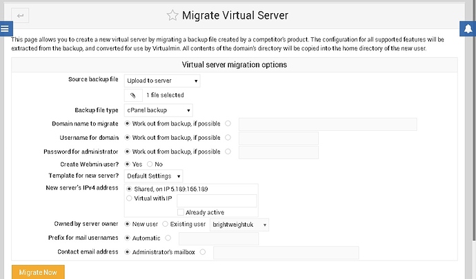 Migrate new server - pic 1