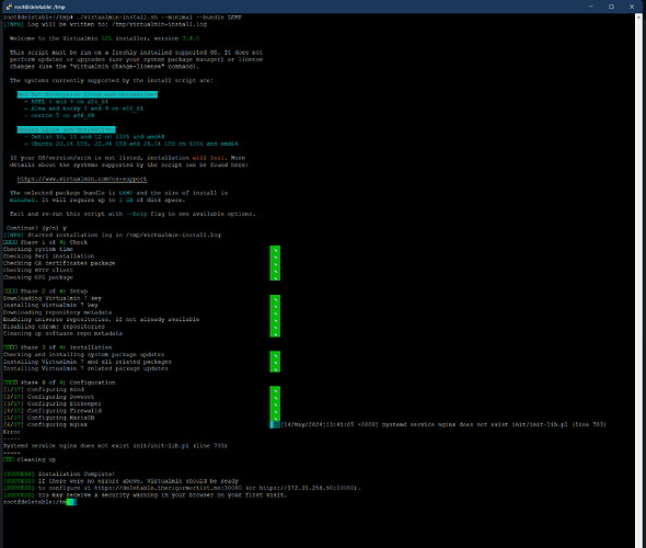 Virtualmin Install