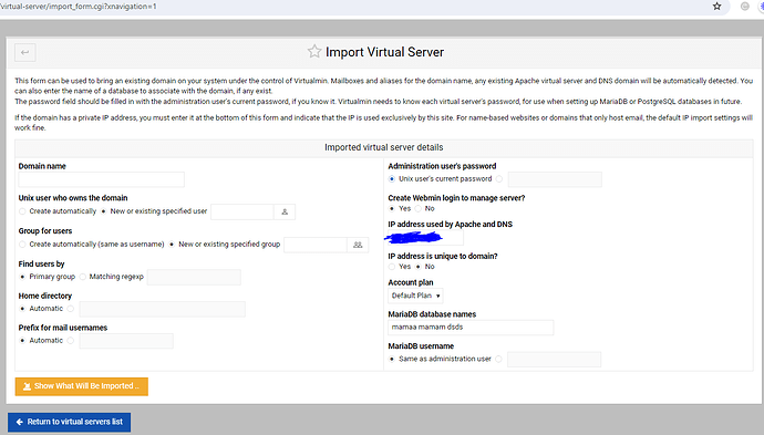 VirtualServerImport