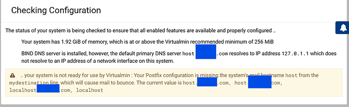 check configuration