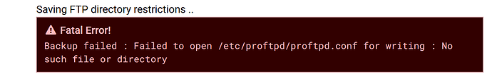 Fatal proftpd