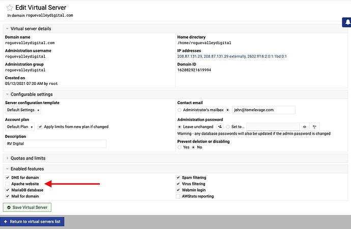 apache-option-disabled