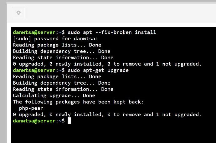 PHP Pear kept back