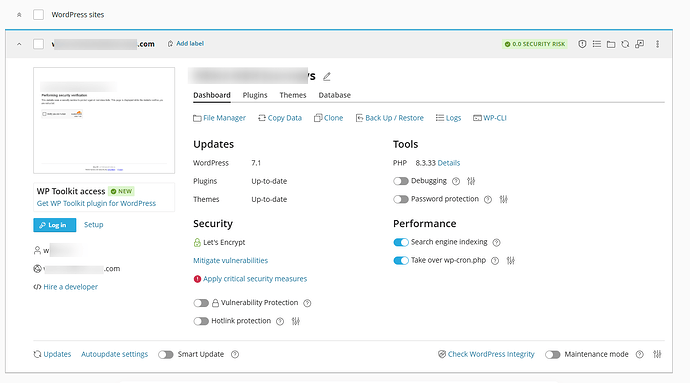 cpanl wordpress admin