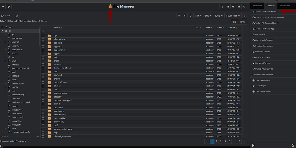 File manager Issue - invalid path - Webmin - Virtualmin Community