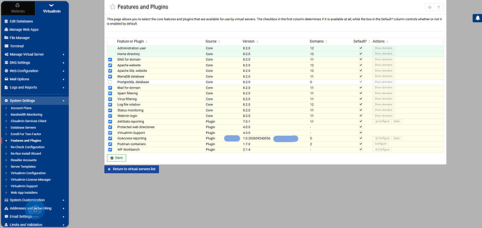 xxxxx - Features and Plugins — Webmin 2.670 on xxxx(AlmaLinux 9.8) (25.09.2026 09_30)
