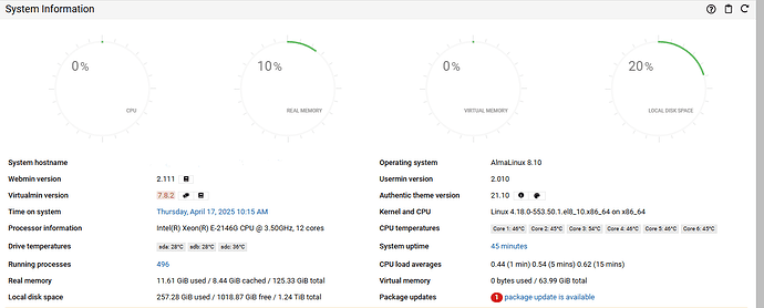 2025-04-17 10_20_53-Dashboard — Webmin 2.111 on host1 (AlmaLinux 8.10)